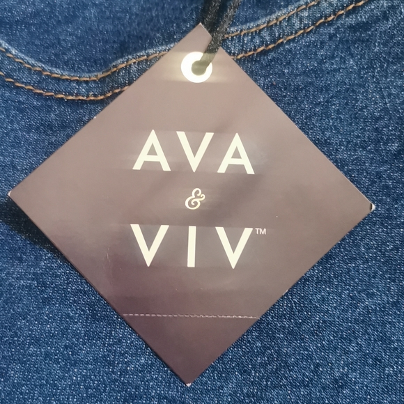 Ava Viv High Rise 26W Bermuda stretch Jean shorts Blue Denim New NWT - Picture 5 of 12